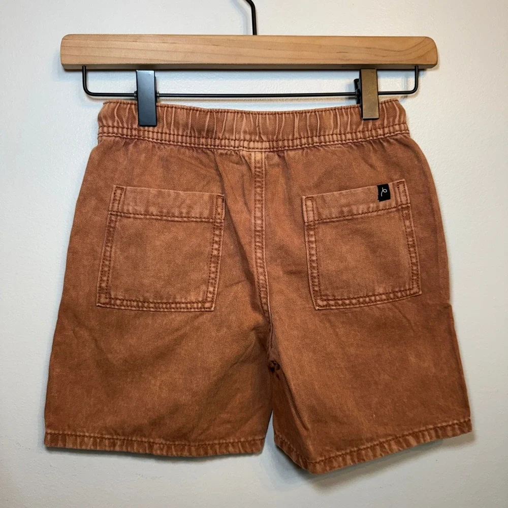 Art Class Boys Relaxed Shorts Rust Brown Elastic Drawstring Size Small 6/7 NWT